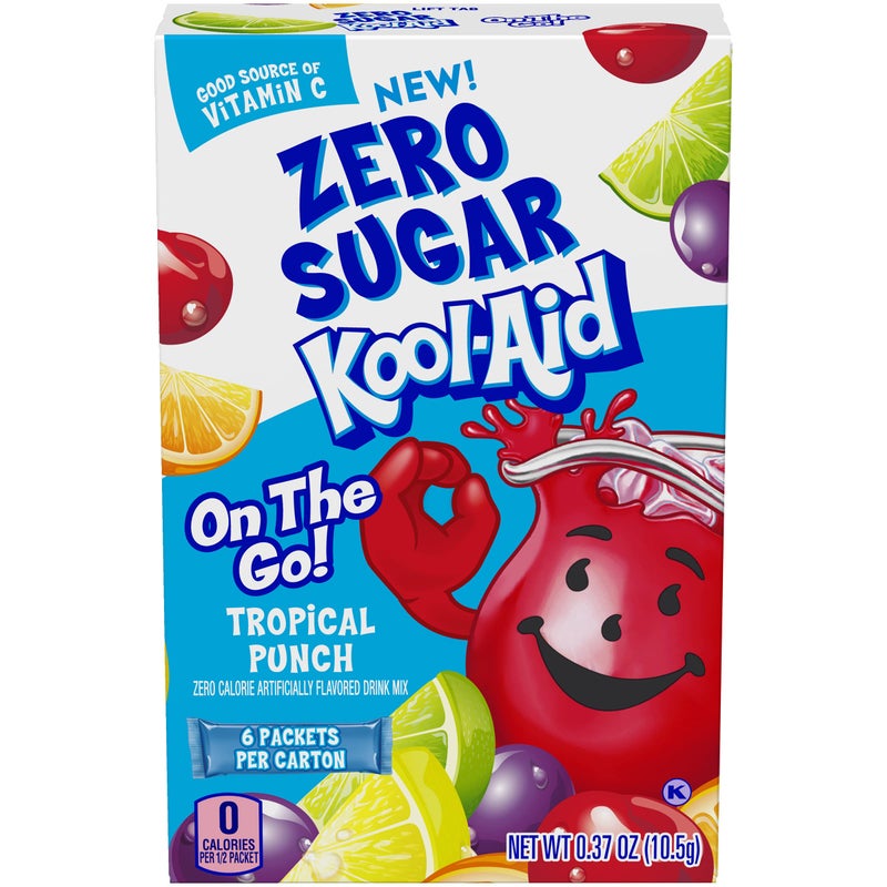 Kool-Aid Sugar-Free Tropical Punch On-The-Go Powdered Drink Mix 6 Count - Image 1